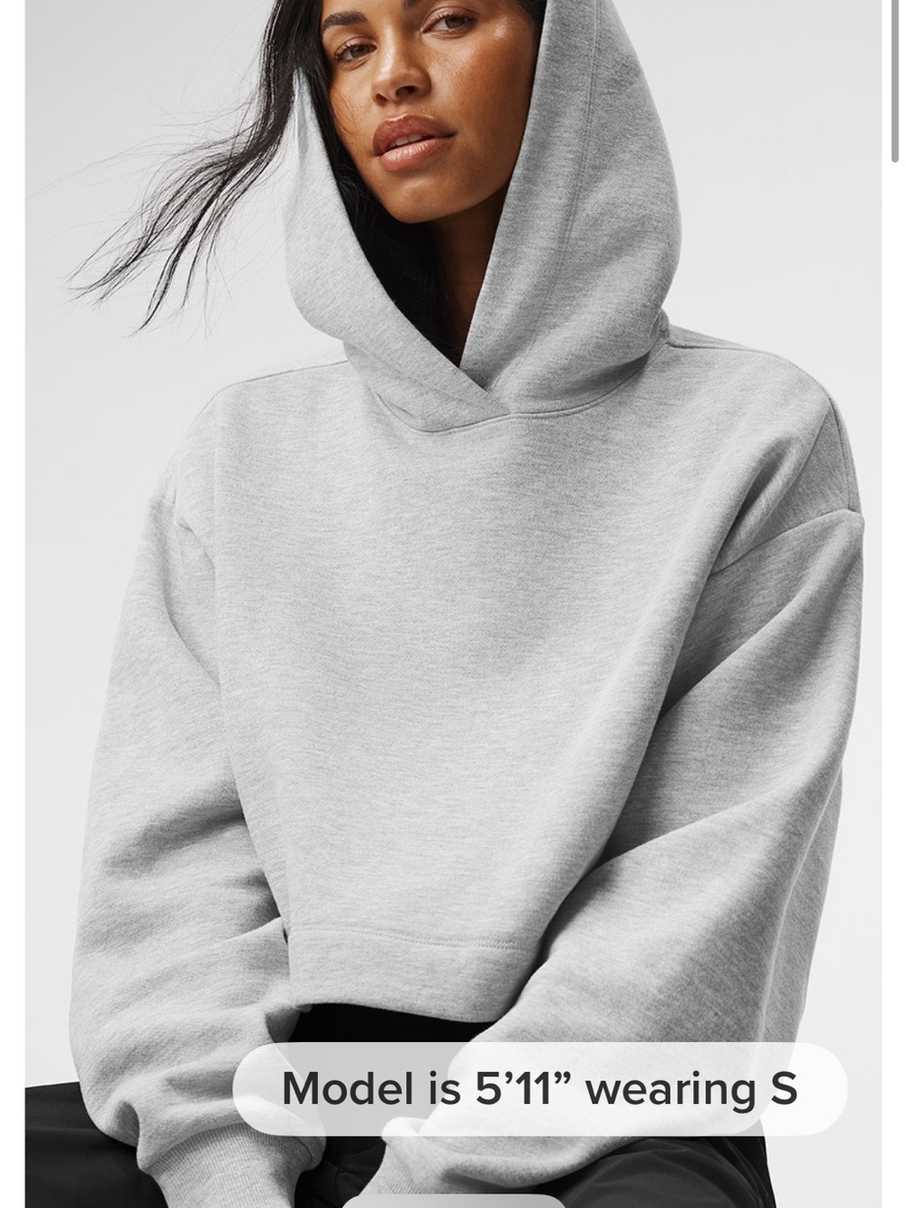 ALO Yoga Light Gray Pullover Hoodie